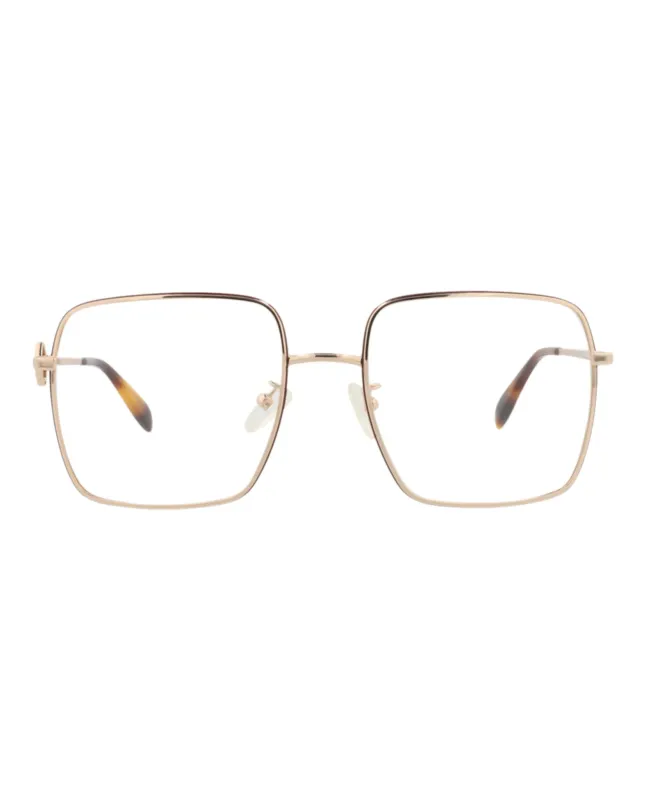 Alexander McQueen Square-Frame Metal Optical Frames made by Alexander McQueen