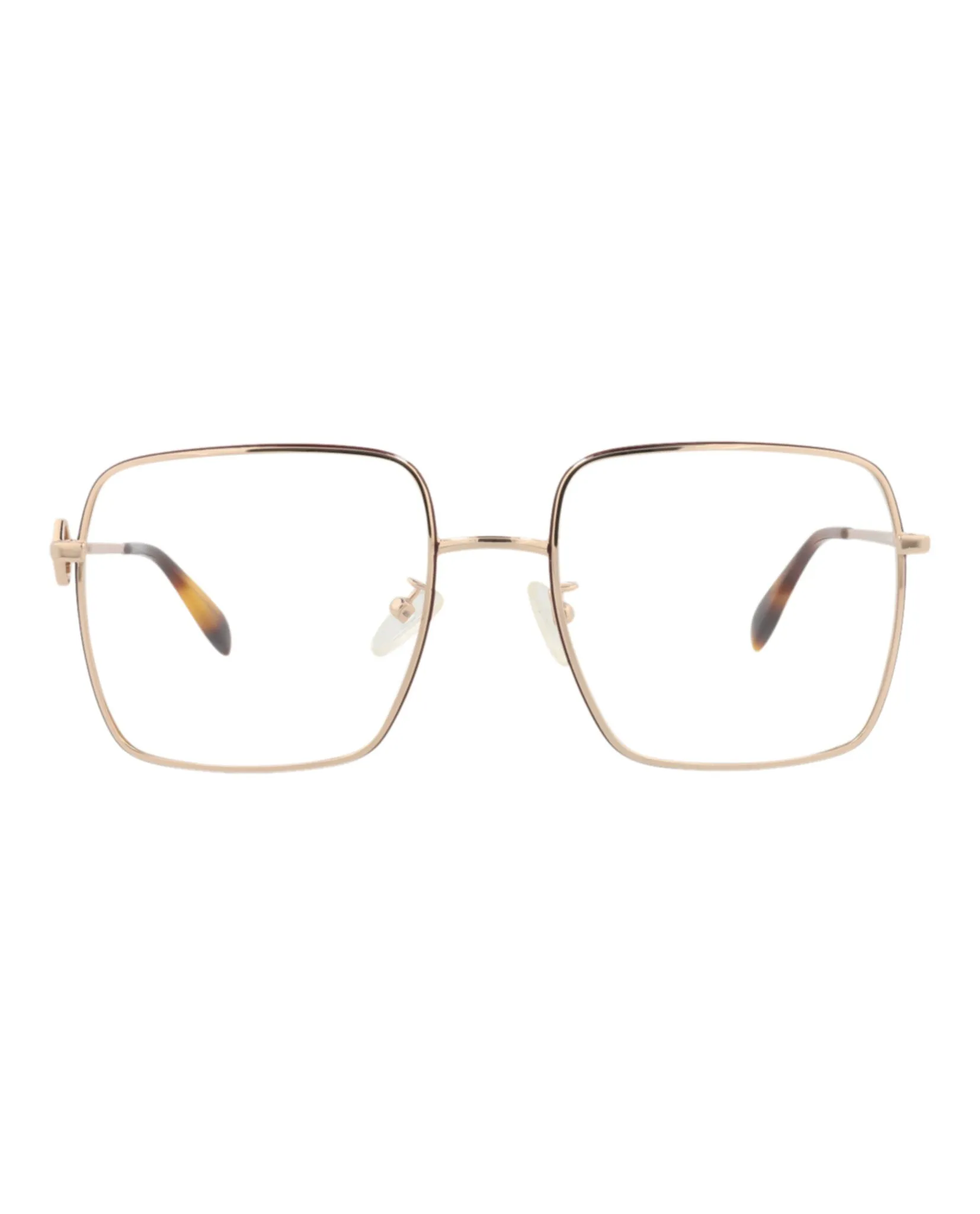 Alexander McQueen Square-Frame Metal Optical Frames sold by Zulily