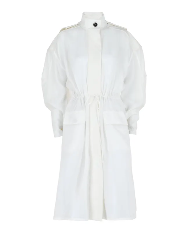 Ferragamo Long-Sleeved Hooded Trench Coat made by Salvatore Ferragamo