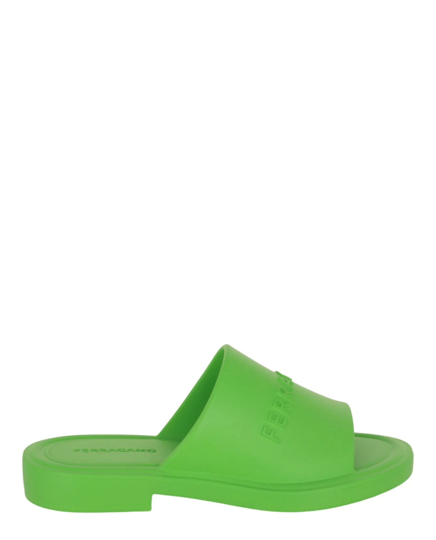 Ferragamo Giuneva Logo Embossed Slides sold by Zulily