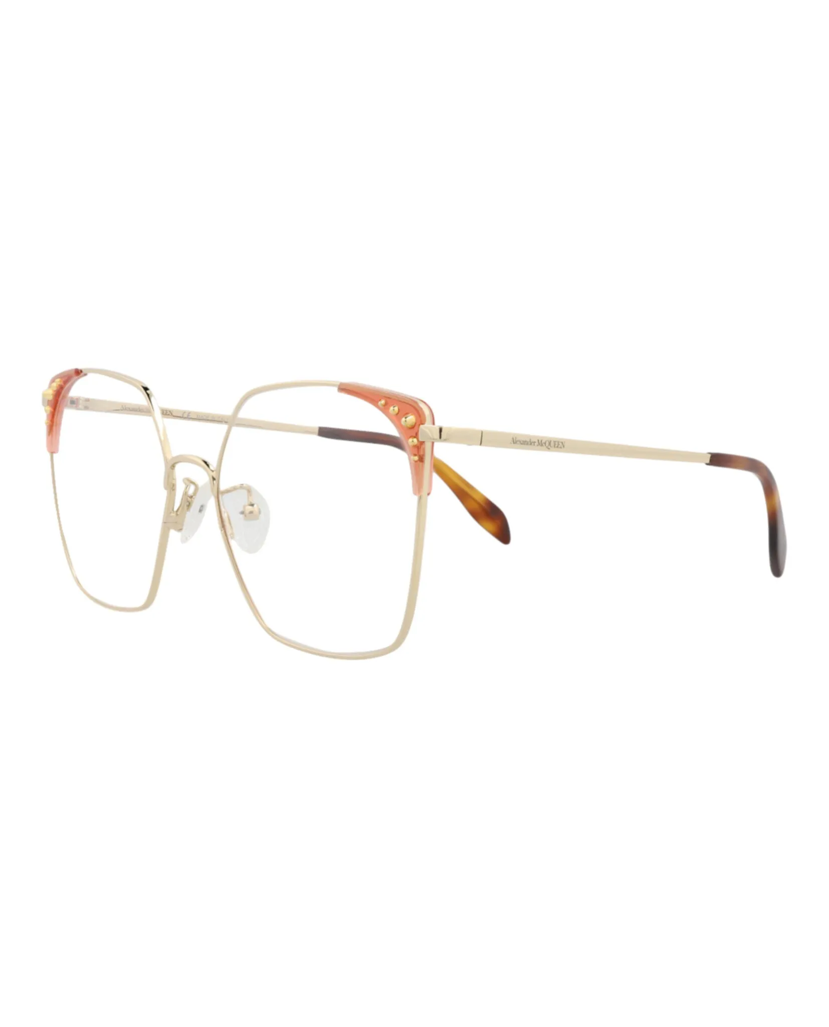 Alexander McQueen Square-Frame Metal Optical Frames sold by Zulily product image thumbnail 2