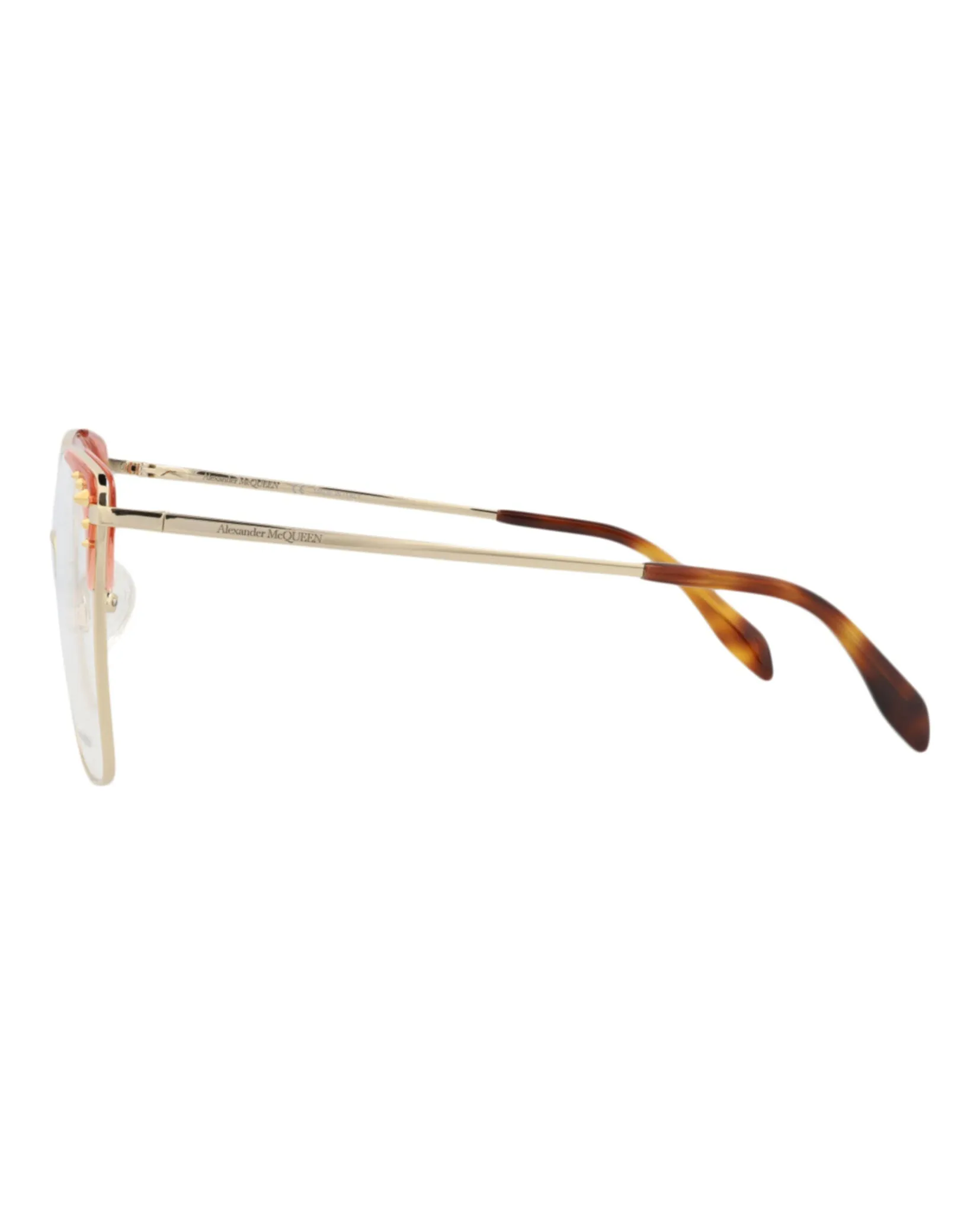 Alexander McQueen Square-Frame Metal Optical Frames sold by Zulily product image thumbnail 3