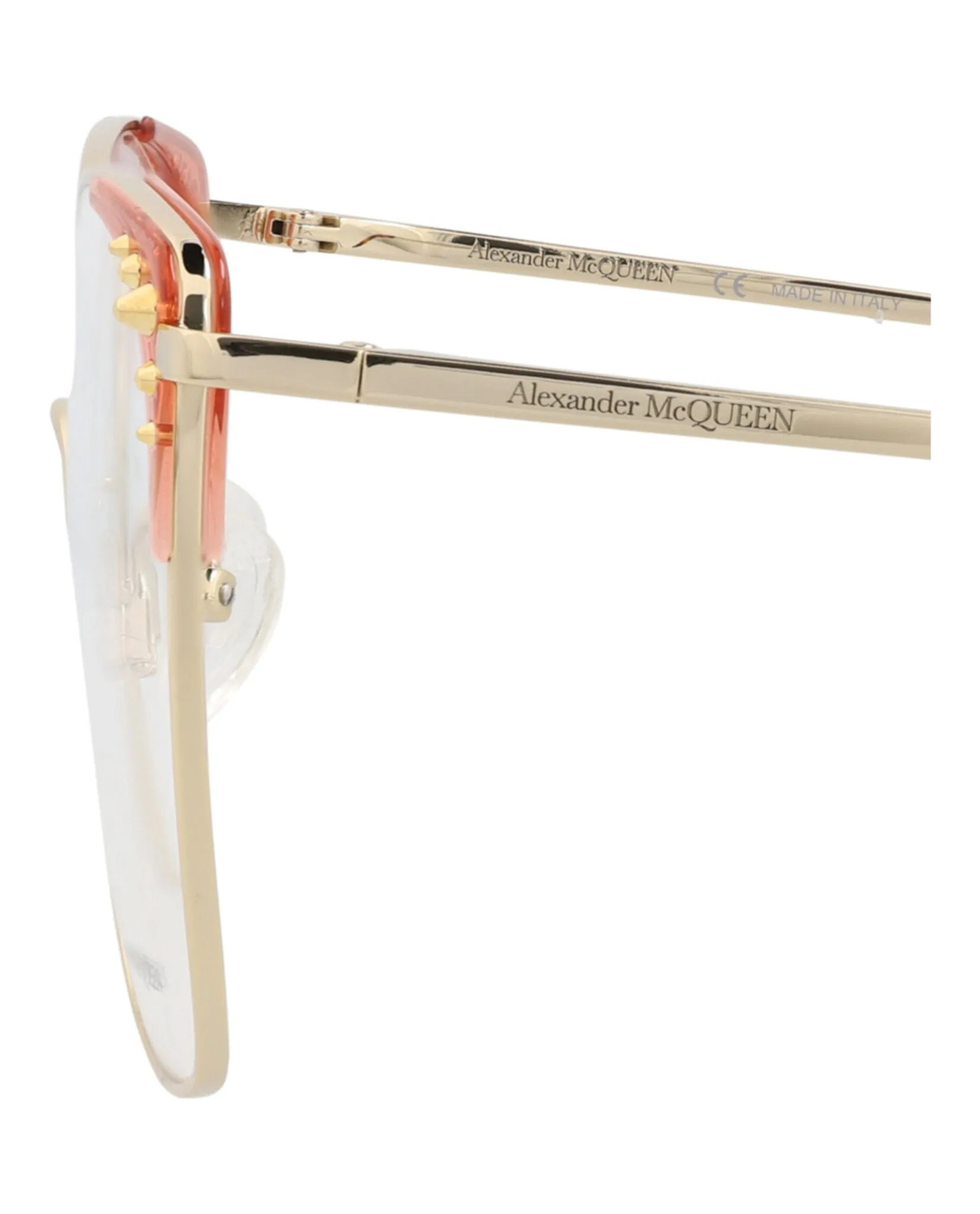 Alexander McQueen Square-Frame Metal Optical Frames sold by Zulily product image thumbnail 4