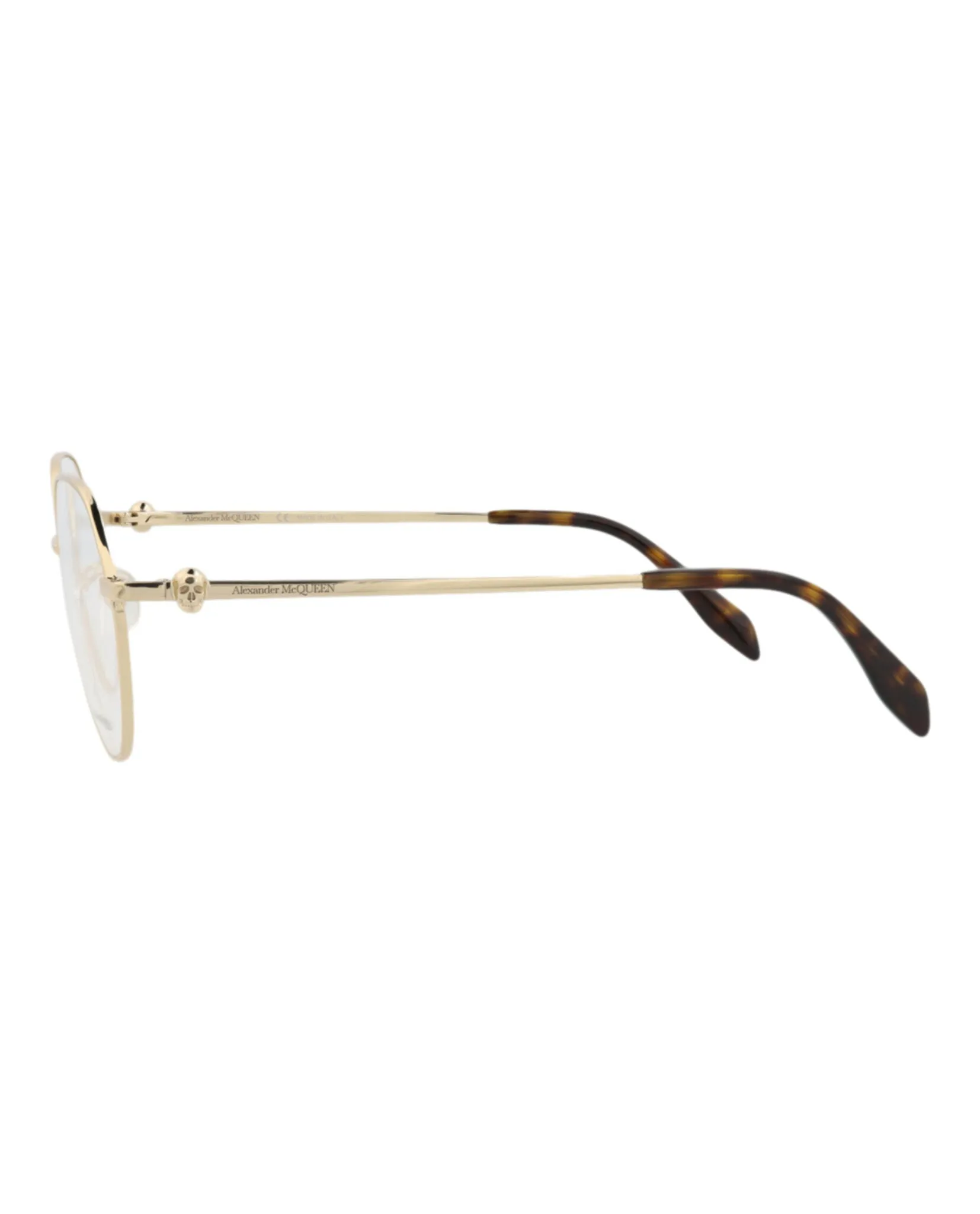 Alexander McQueen Round-Frame Metal Optical Frames sold by Zulily product image thumbnail 3