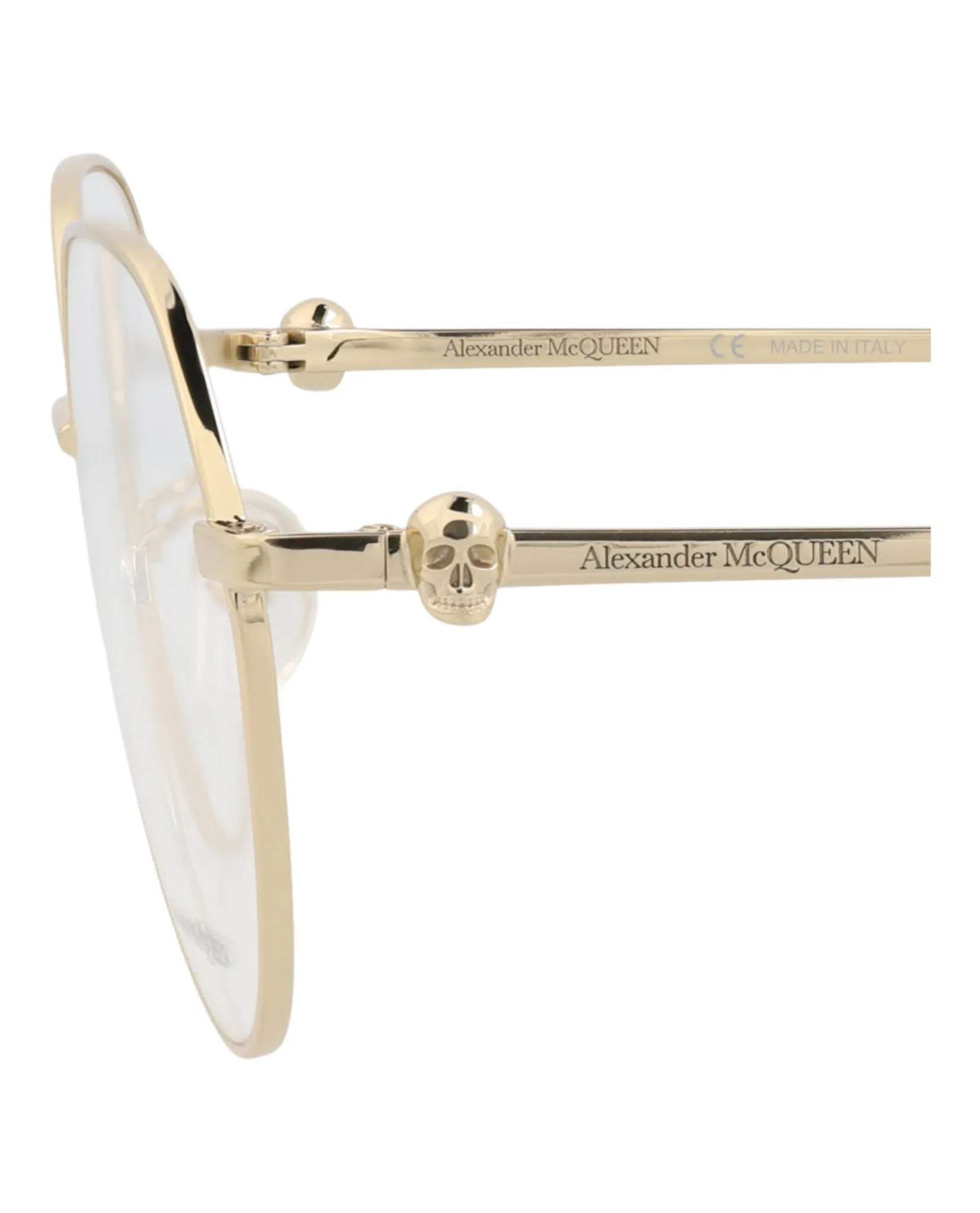 Alexander McQueen Round-Frame Metal Optical Frames sold by Zulily product image thumbnail 4