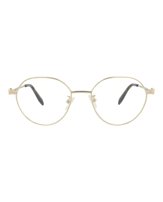 Alexander McQueen Round-Frame Metal Optical Frames made by Alexander McQueen
