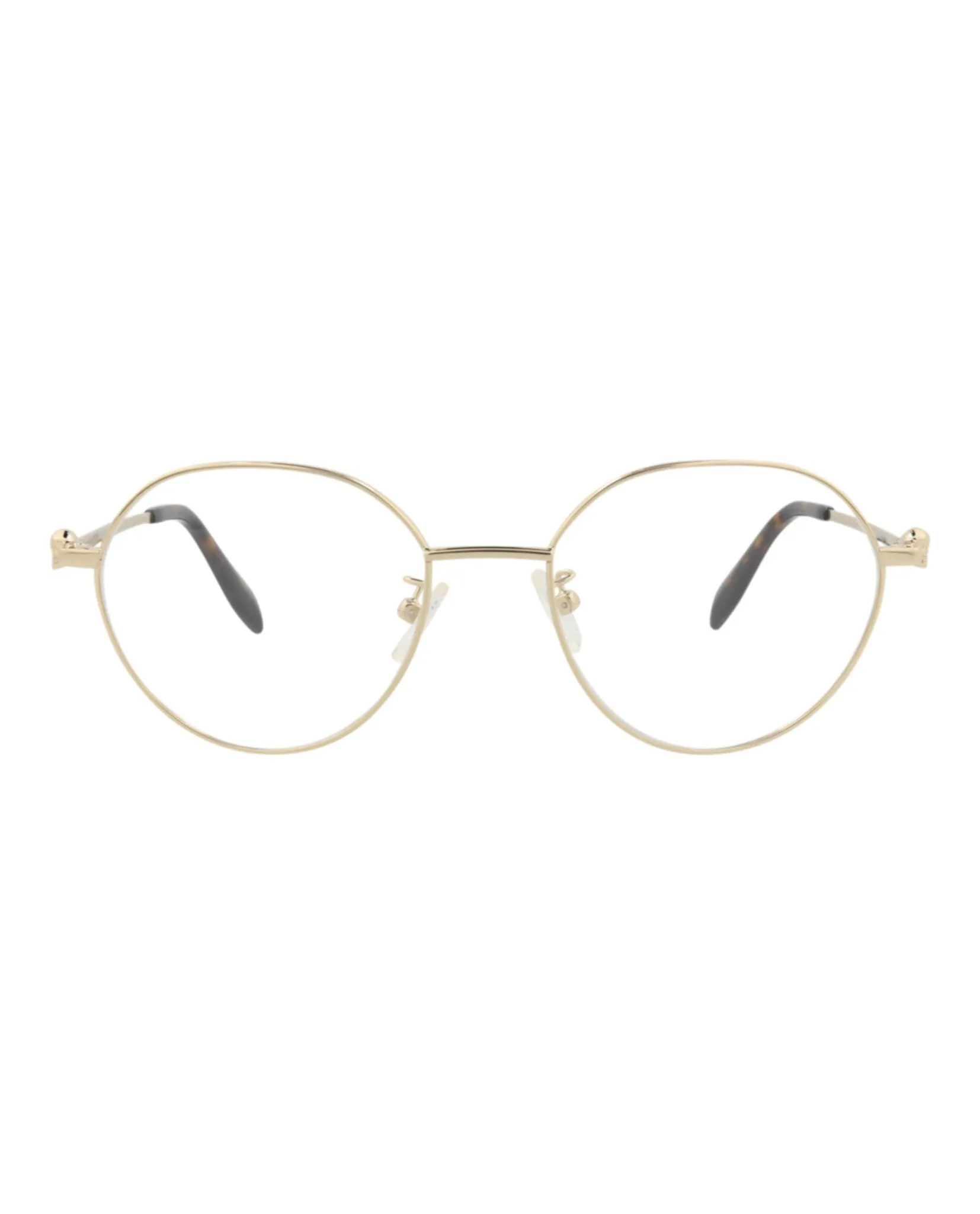 Alexander McQueen Round-Frame Metal Optical Frames sold by Zulily