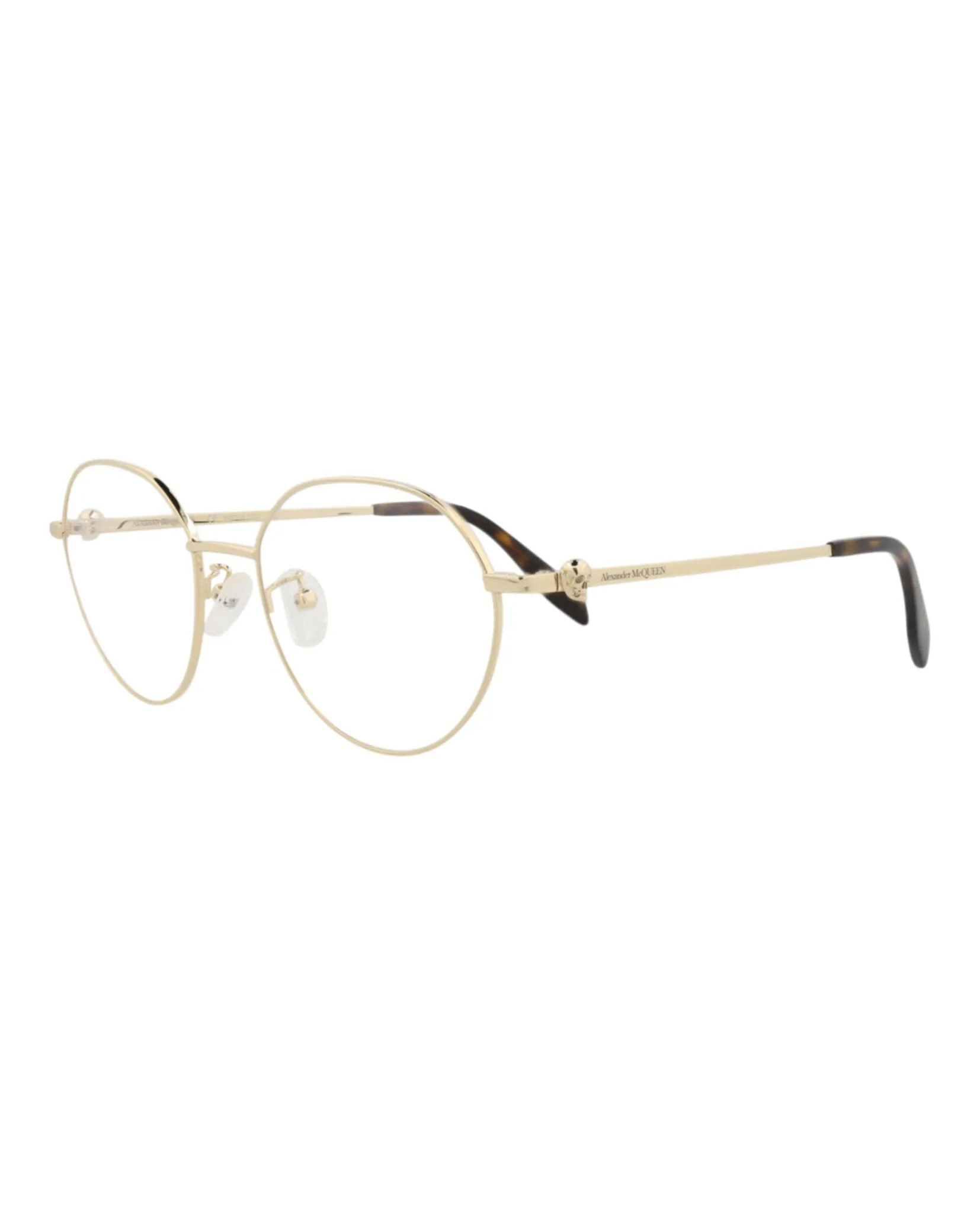Alexander McQueen Round-Frame Metal Optical Frames sold by Zulily product image thumbnail 2