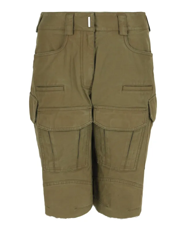 Givenchy Frayed Multi-Pocket Cargo Shorts made by Givenchy