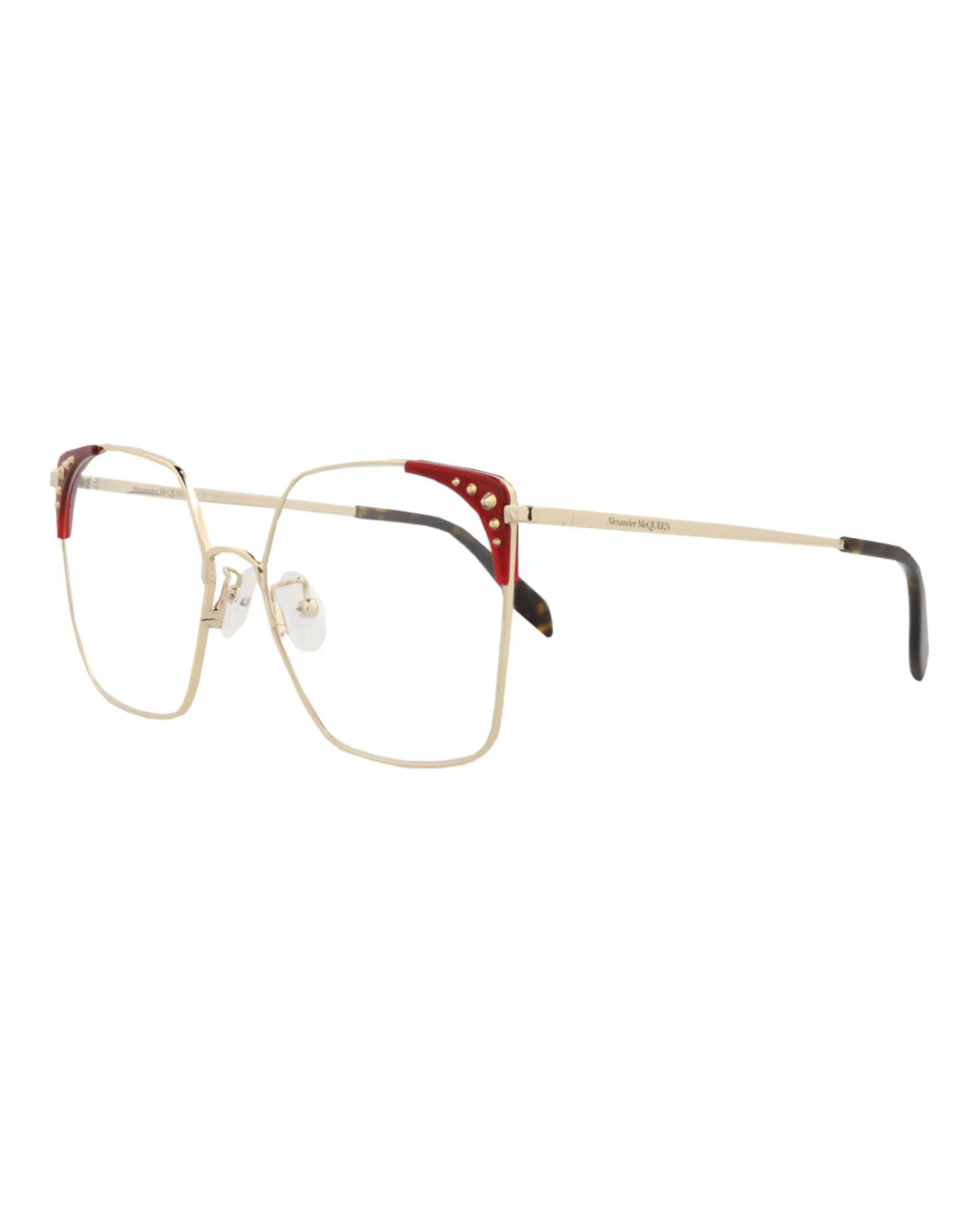 Alexander McQueen Square-Frame Metal Optical Frames sold by Zulily product image thumbnail 2