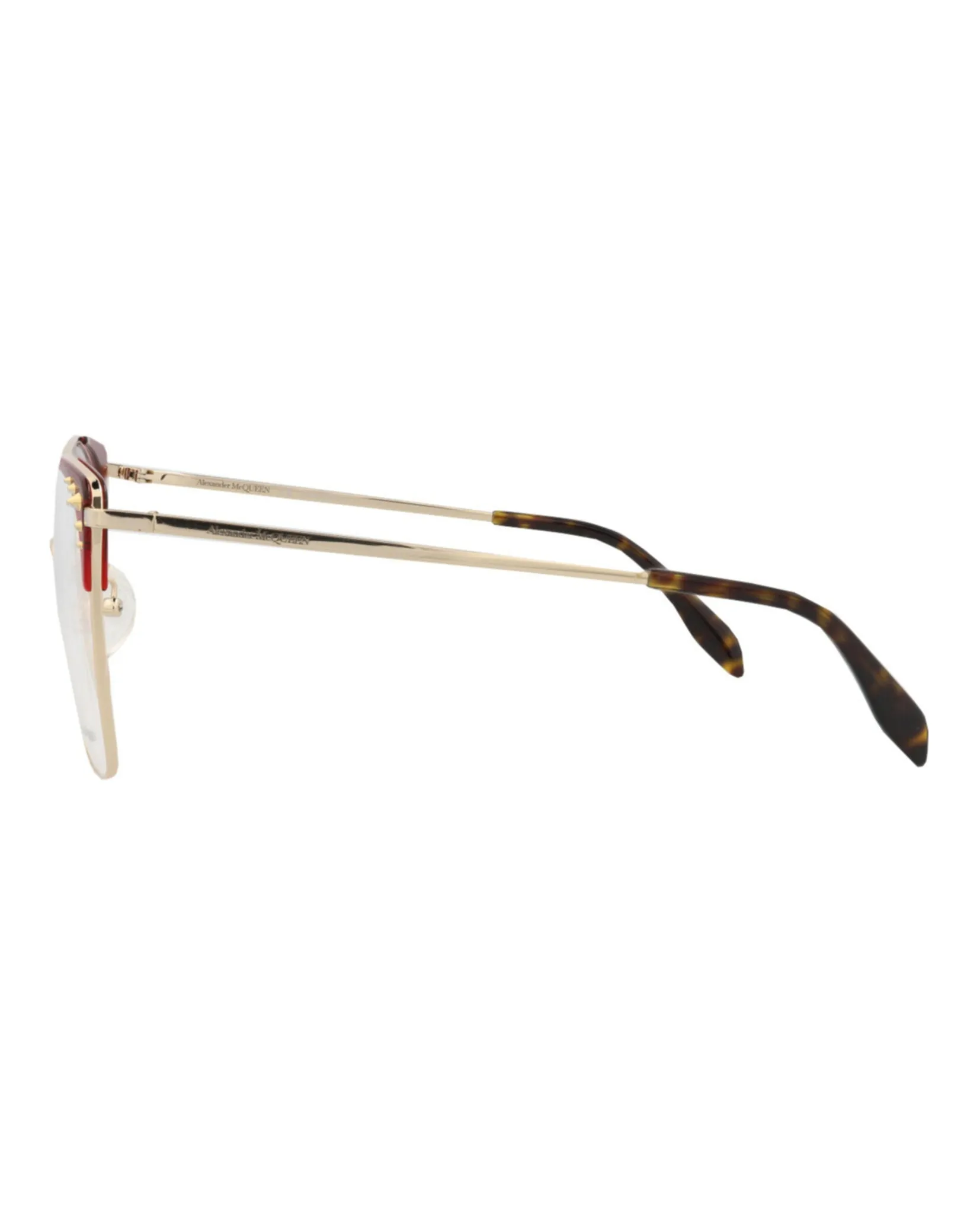 Alexander McQueen Square-Frame Metal Optical Frames sold by Zulily product image thumbnail 3