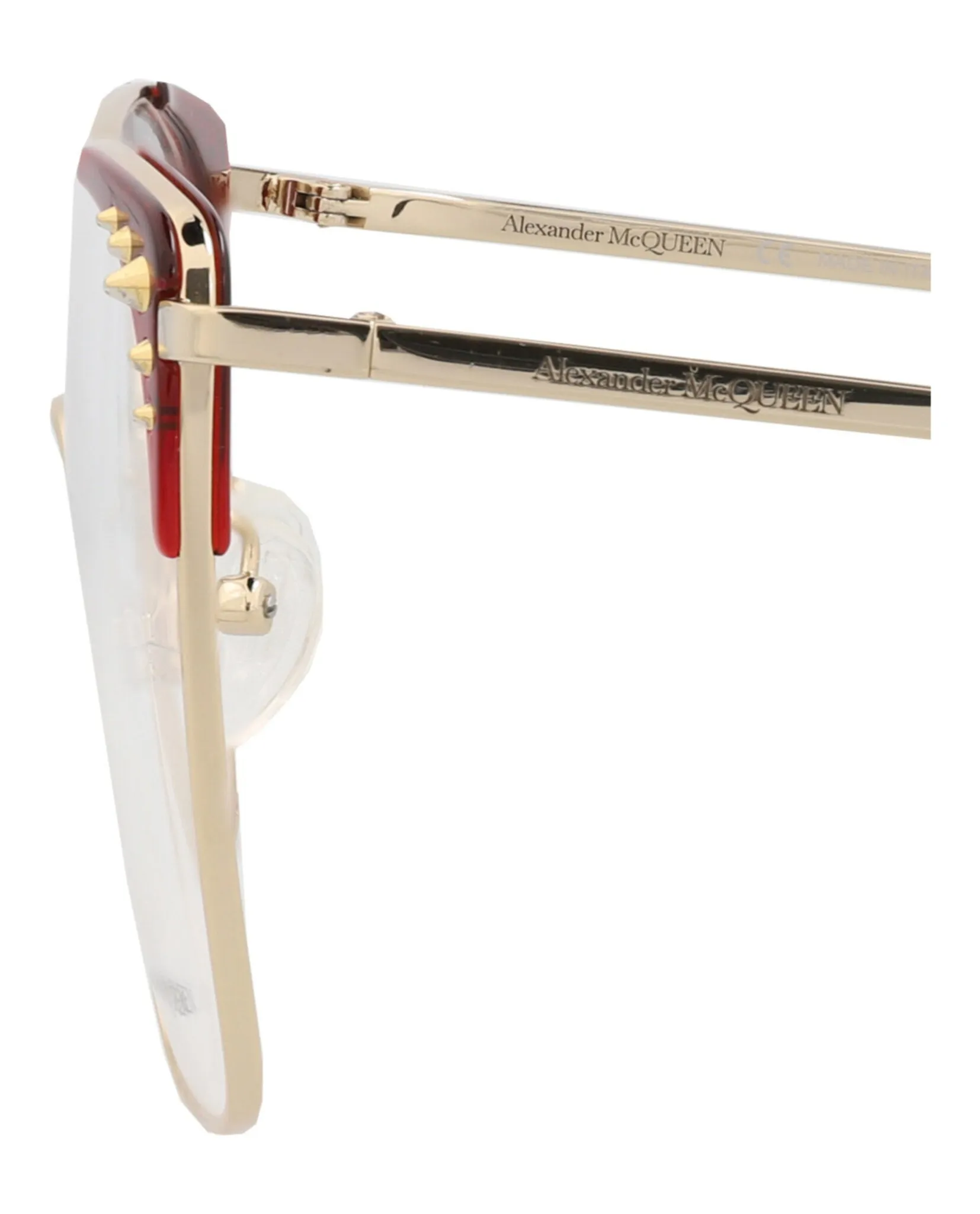 Alexander McQueen Square-Frame Metal Optical Frames sold by Zulily product image thumbnail 4