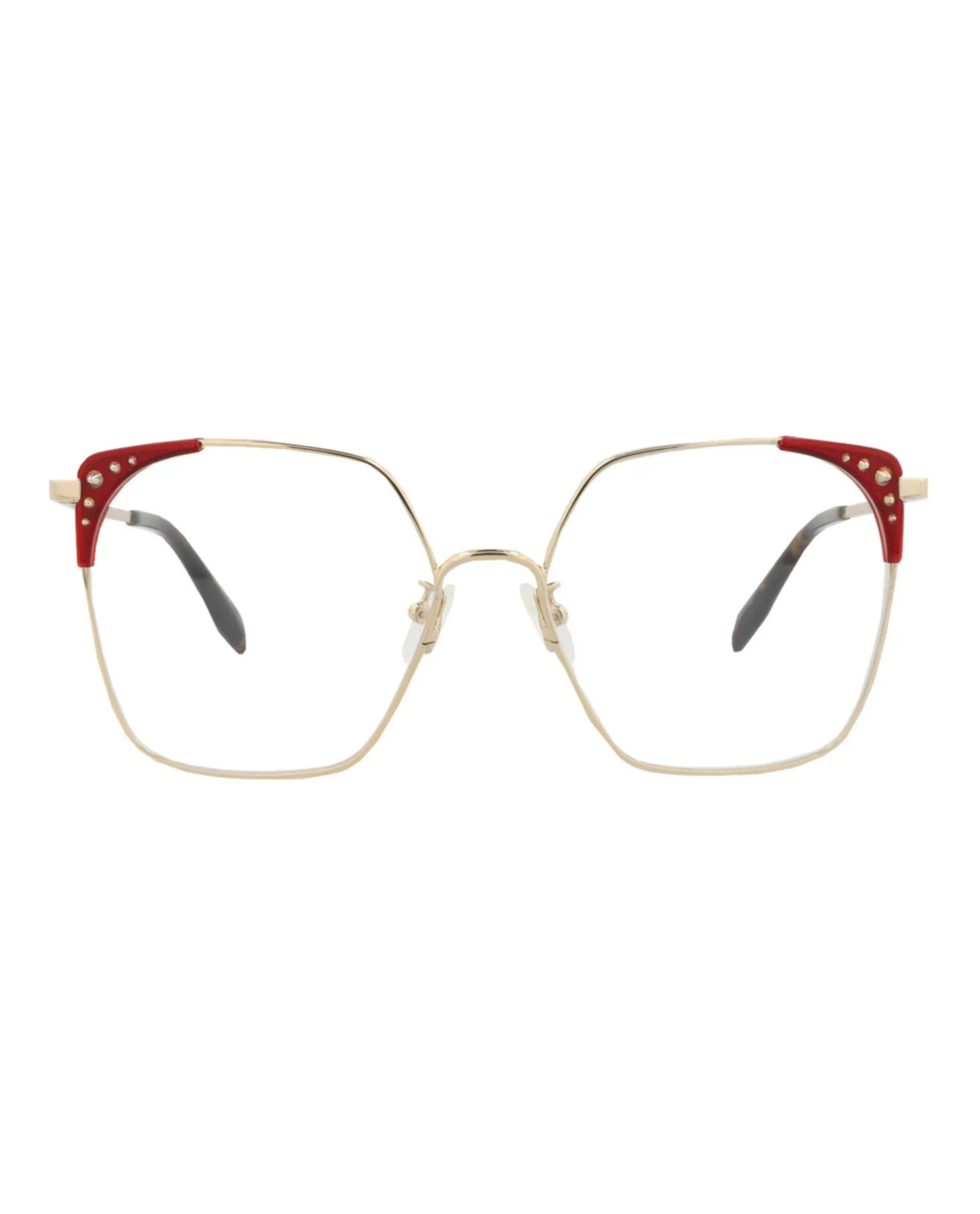 Alexander McQueen Square-Frame Metal Optical Frames sold by Zulily