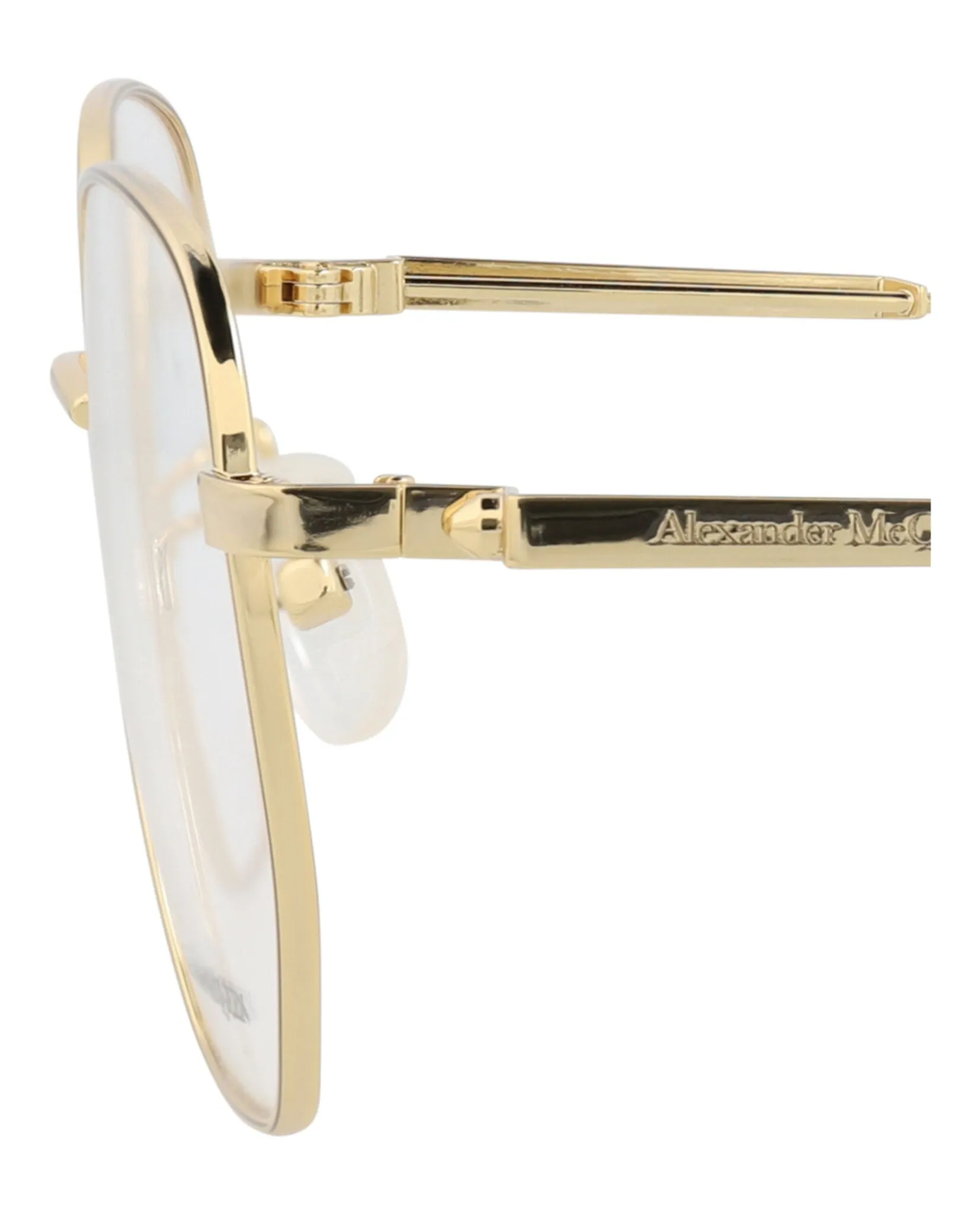 Alexander McQueen Round-Frame Metal Optical Frames sold by Zulily product image thumbnail 4