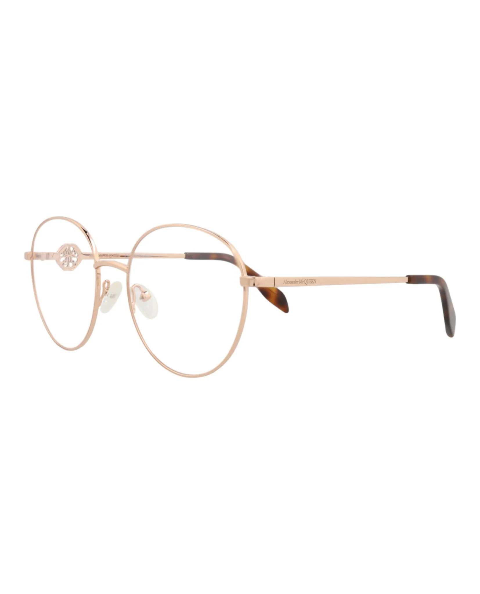 Alexander McQueen Round-Frame Metal Optical Frames sold by Zulily product image thumbnail 2