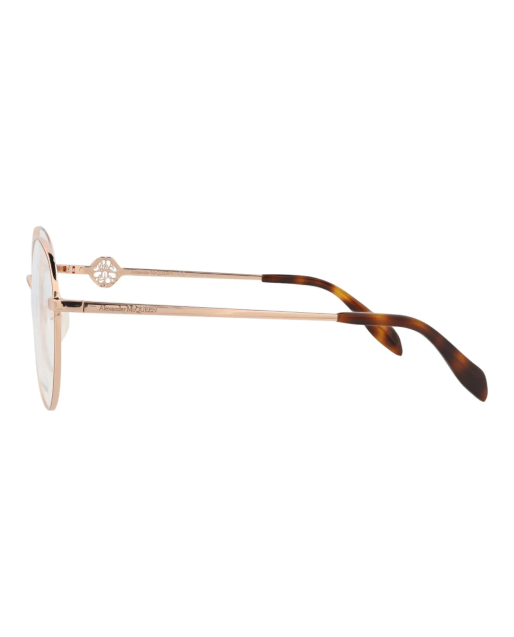 Alexander McQueen Round-Frame Metal Optical Frames sold by Zulily product image thumbnail 3