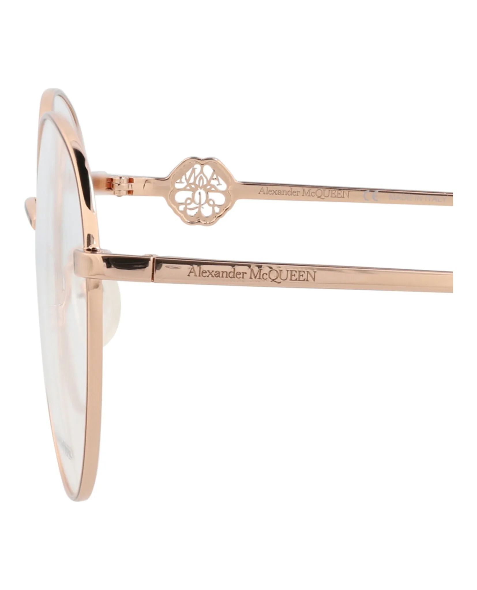 Alexander McQueen Round-Frame Metal Optical Frames sold by Zulily product image thumbnail 4