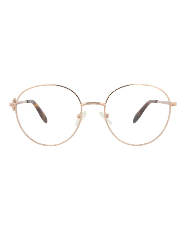 Alexander McQueen Round-Frame Metal Optical Frames made by Alexander McQueen