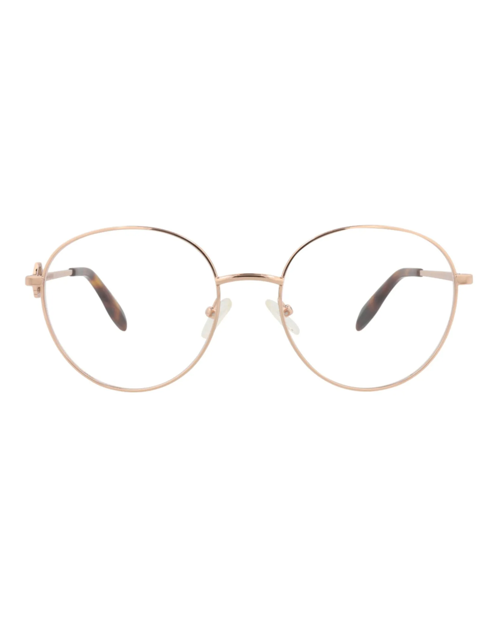 Alexander McQueen Round-Frame Metal Optical Frames sold by Zulily
