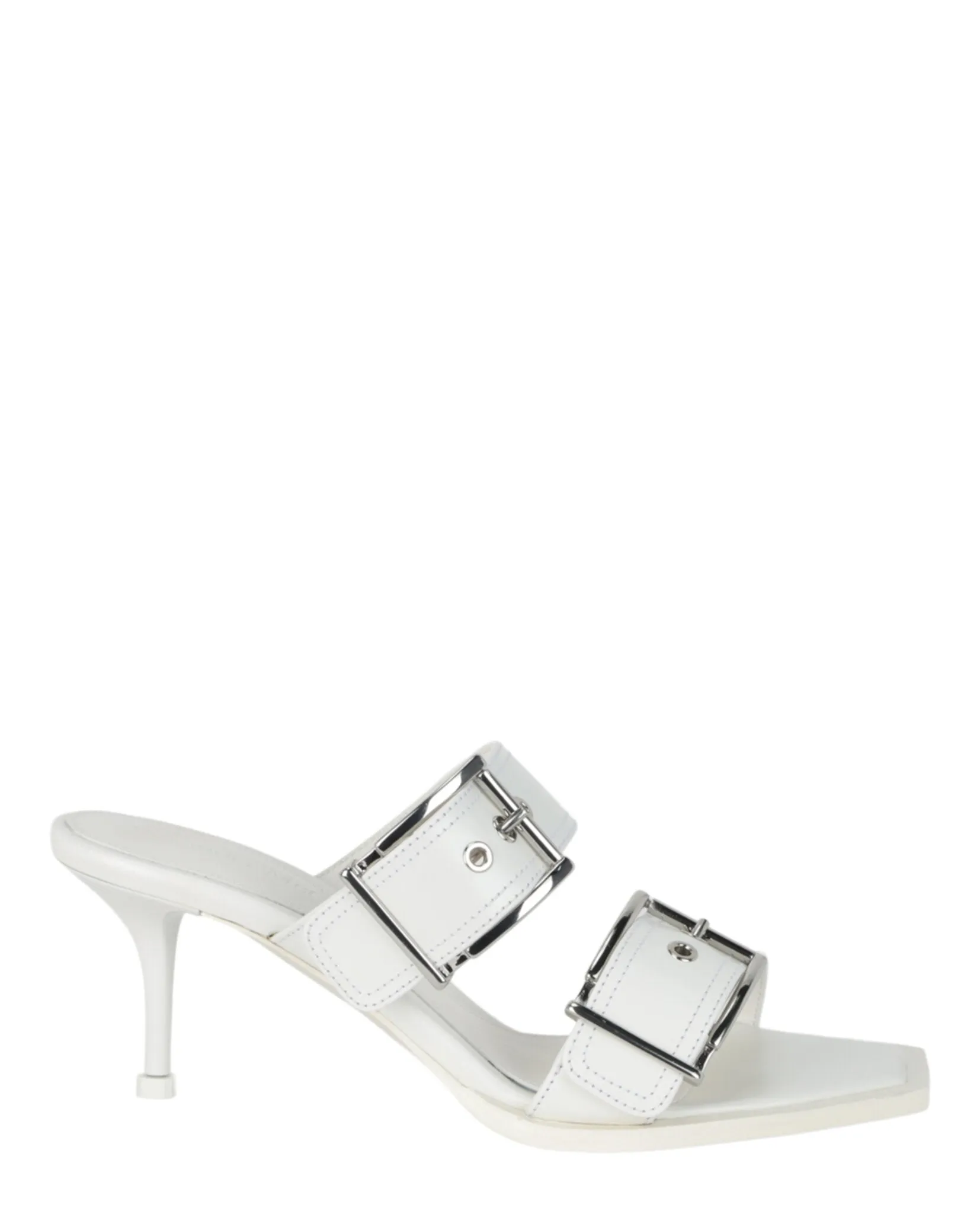 Alexander McQueen Double Buckle Punk Mules sold by Zulily