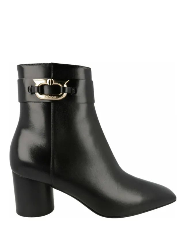 Ferragamo Placida Leather Booties made by Salvatore Ferragamo