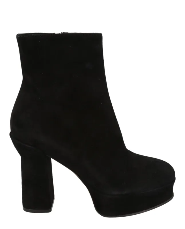 Ferragamo Sandra Suede Platform Booties made by Salvatore Ferragamo
