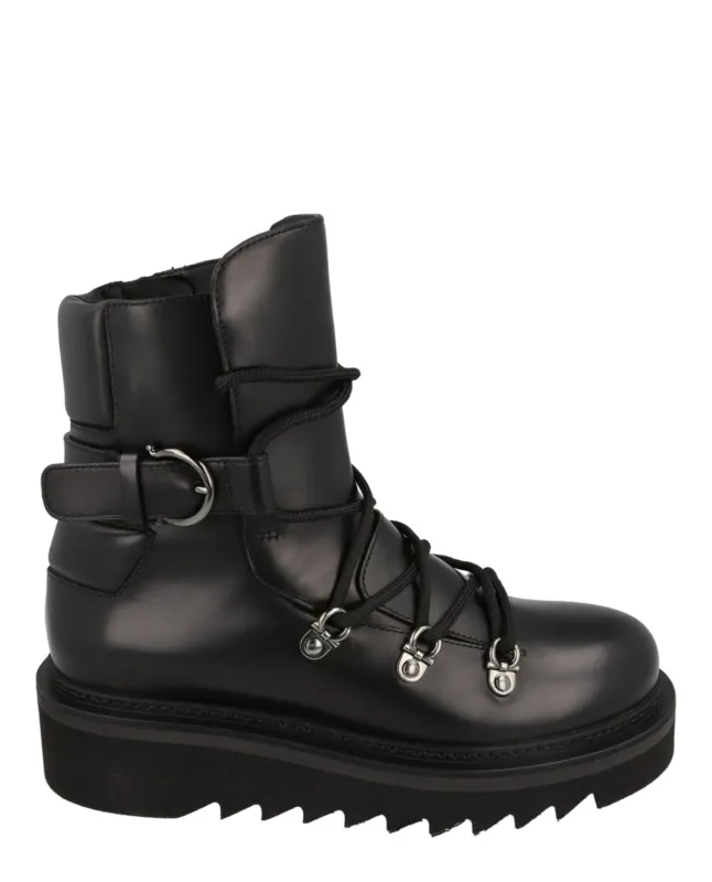 Ferragamo Elimo Lace-Up Leather Boots made by Salvatore Ferragamo