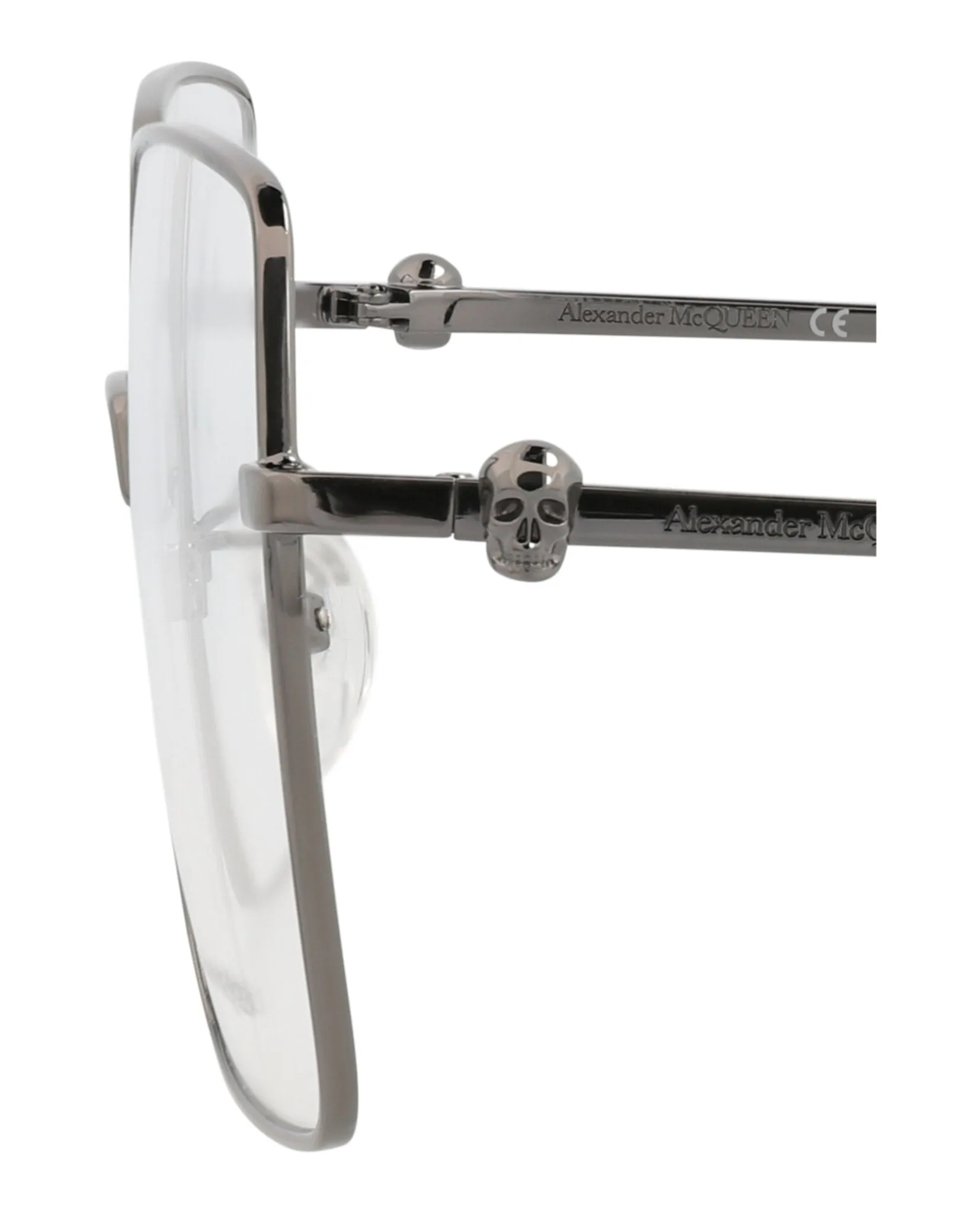 Alexander McQueen Square-Frame Metal Optical Frames sold by Zulily product image thumbnail 4