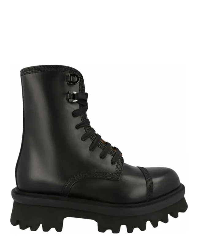 Ferragamo Faraway Demi Combat Boots made by Salvatore Ferragamo