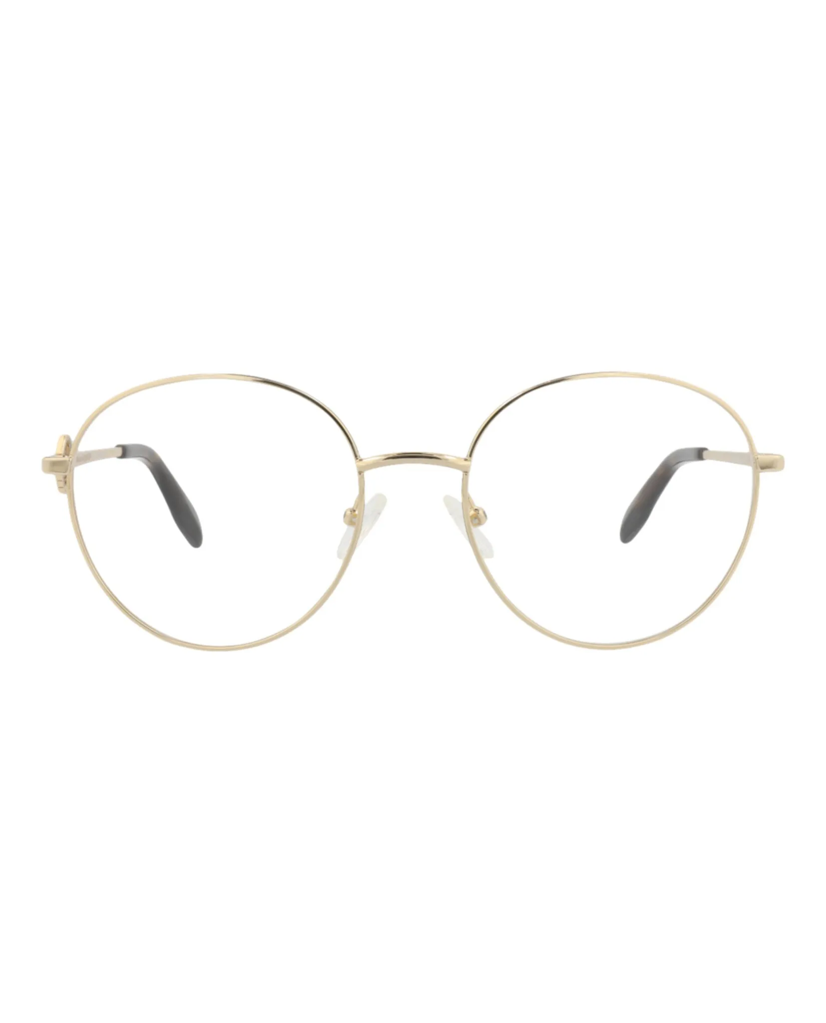 Alexander McQueen Round-Frame Metal Optical Frames sold by Zulily