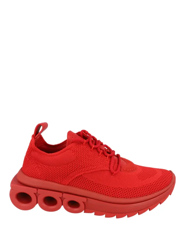 Ferragamo Nima Knit Gancini Low-Top Sneakers made by Salvatore Ferragamo