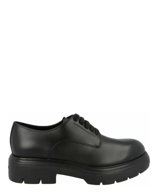 Ferragamo Devis Leather Derby Shoes made by Salvatore Ferragamo