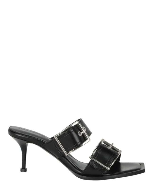 Alexander McQueen Double Buckle Punk Mules made by Alexander McQueen