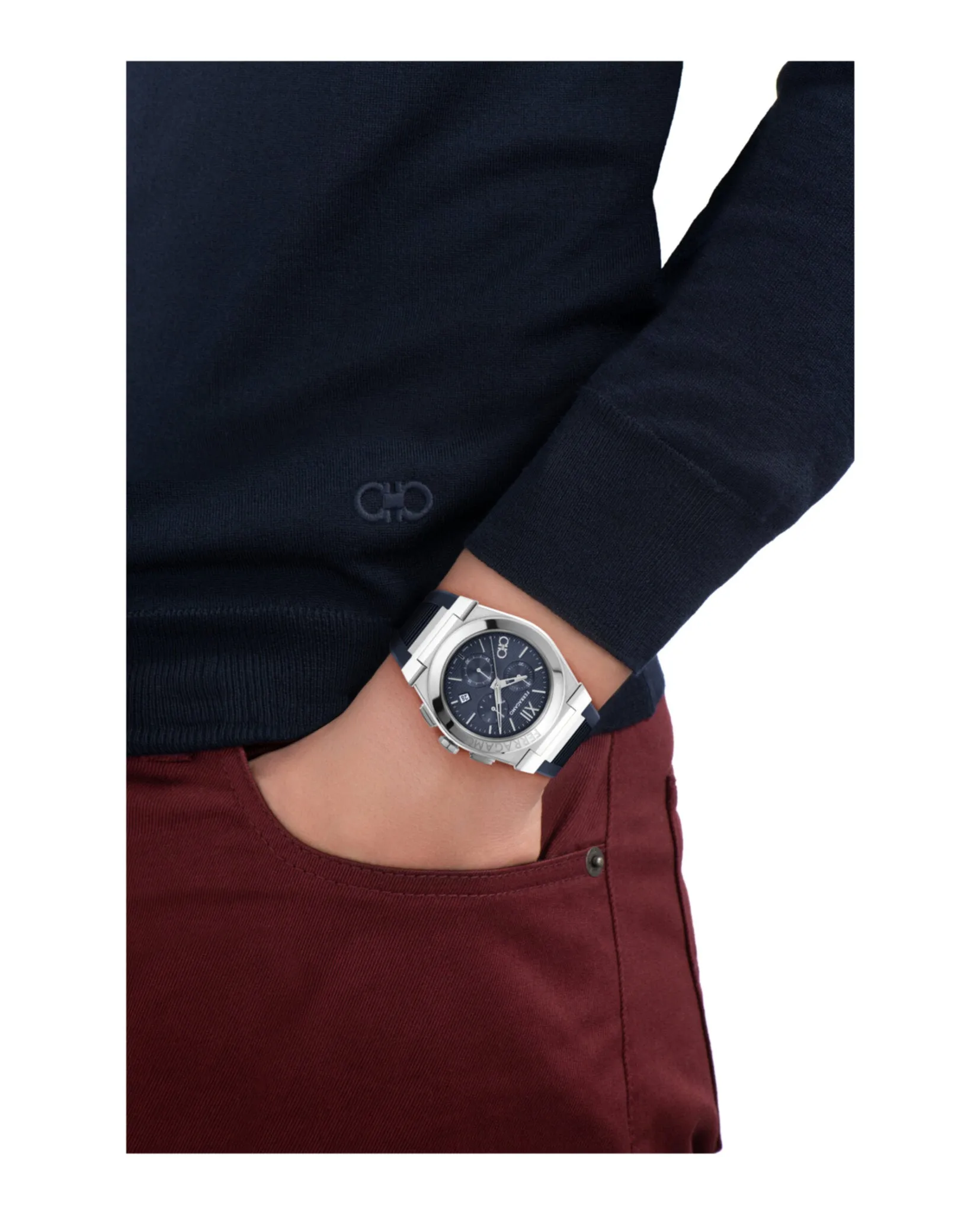 Ferragamo Vega Chrono Silicone Watch sold by Zulily product image thumbnail 5
