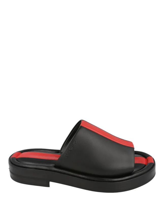 Ferragamo Facundo Leather Slides made by Salvatore Ferragamo