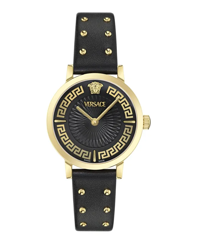 Versace Greca Fortuna Leather Watch made by Versace