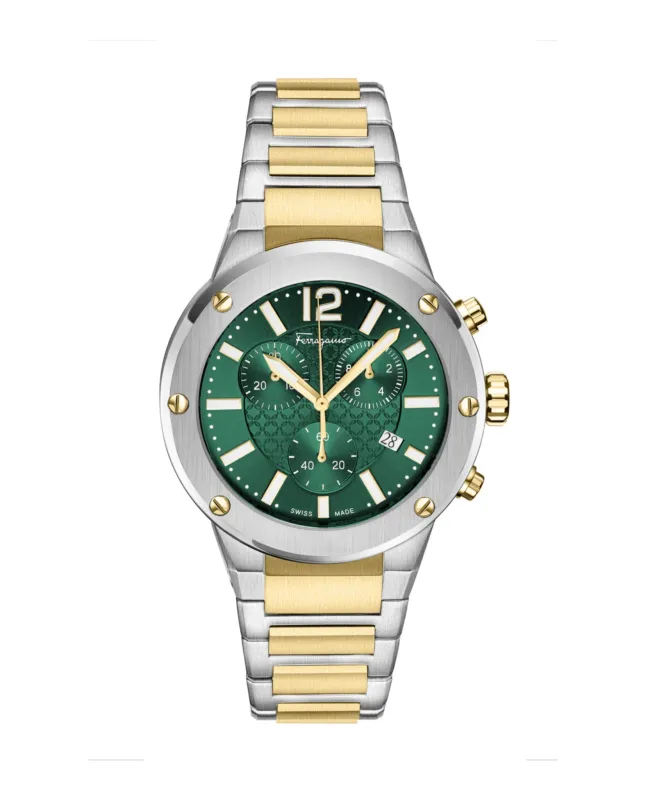 Ferragamo F-80 Chrono Bracelet Watch made by Salvatore Ferragamo