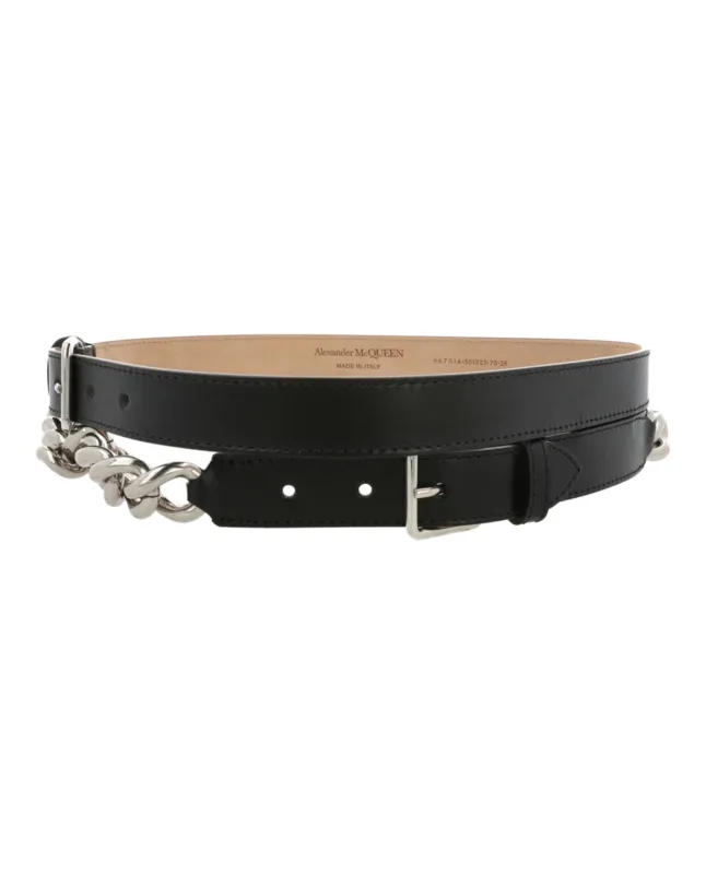 Alexander McQueen Double Belt With Chain made by Alexander McQueen