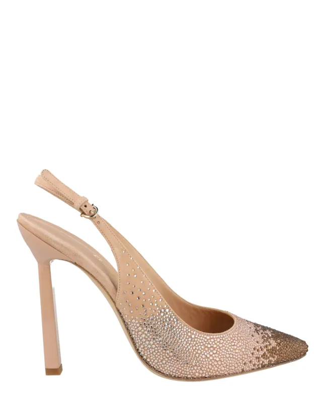 Ferragamo Jessie Crystal-Embellished Slingback Pumps made by Salvatore Ferragamo