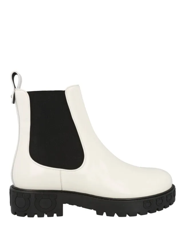 Ferragamo Varsi Patent Leather Bootie made by Salvatore Ferragamo