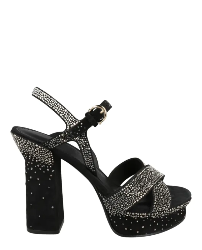 Ferragamo Sonya Suede Platform Sandals made by Salvatore Ferragamo