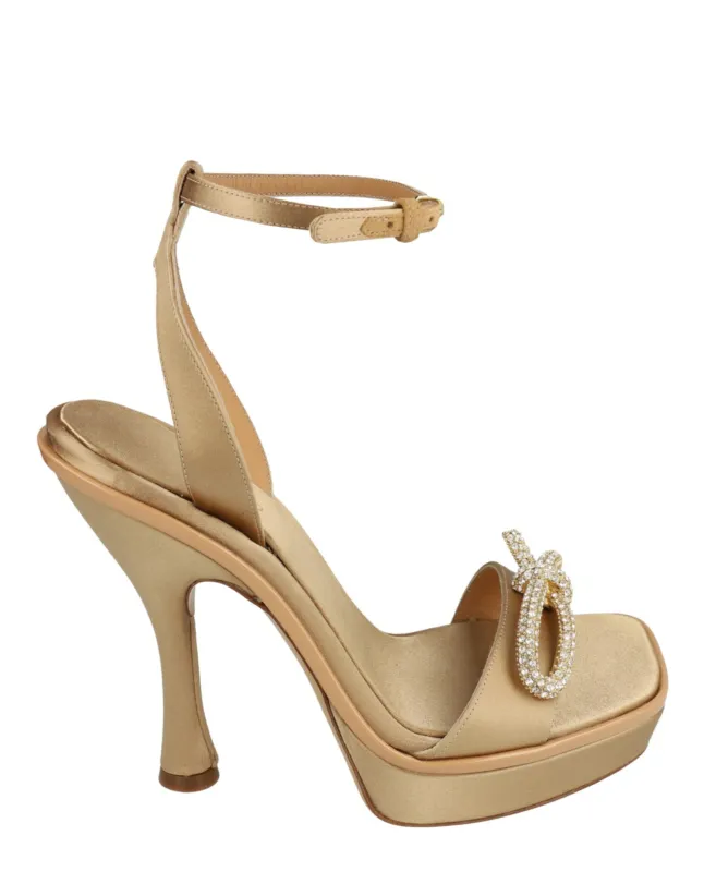 Ferragamo Satin Allison X5 Sandals made by Salvatore Ferragamo
