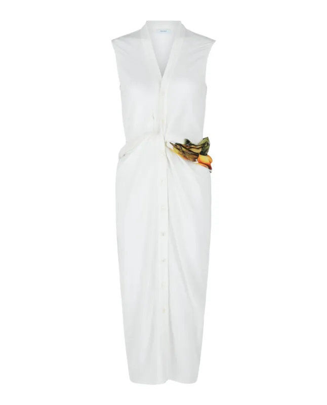 Ferragamo Twisted Belt Midi Dress made by Salvatore Ferragamo