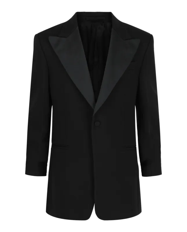 Ferragamo Silk Peaked Lapel Blazer made by Salvatore Ferragamo