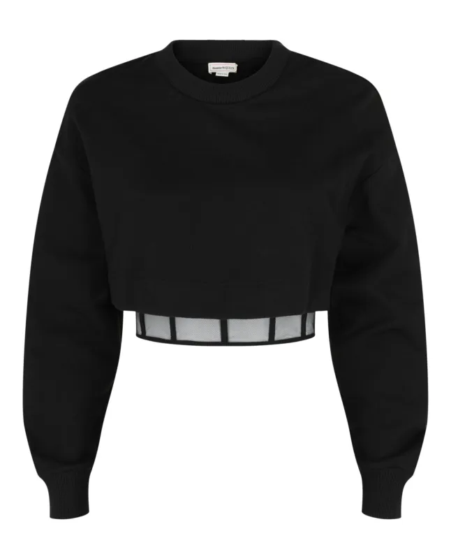 Alexander McQueen Layered Cropped Sweatshirt made by Alexander McQueen