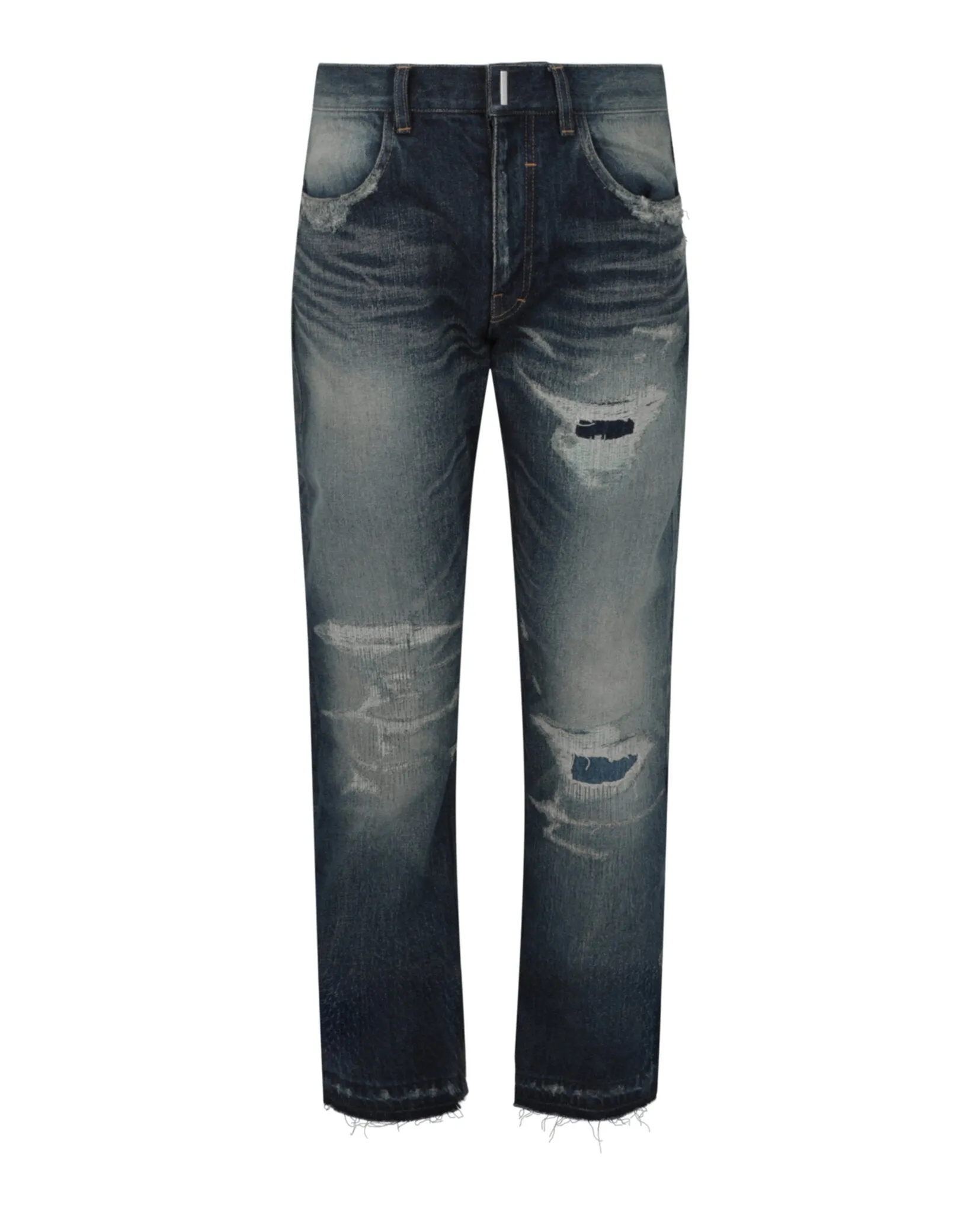 Givenchy Distressed Straight Fit 5 Pocket Jeans sold by Zulily