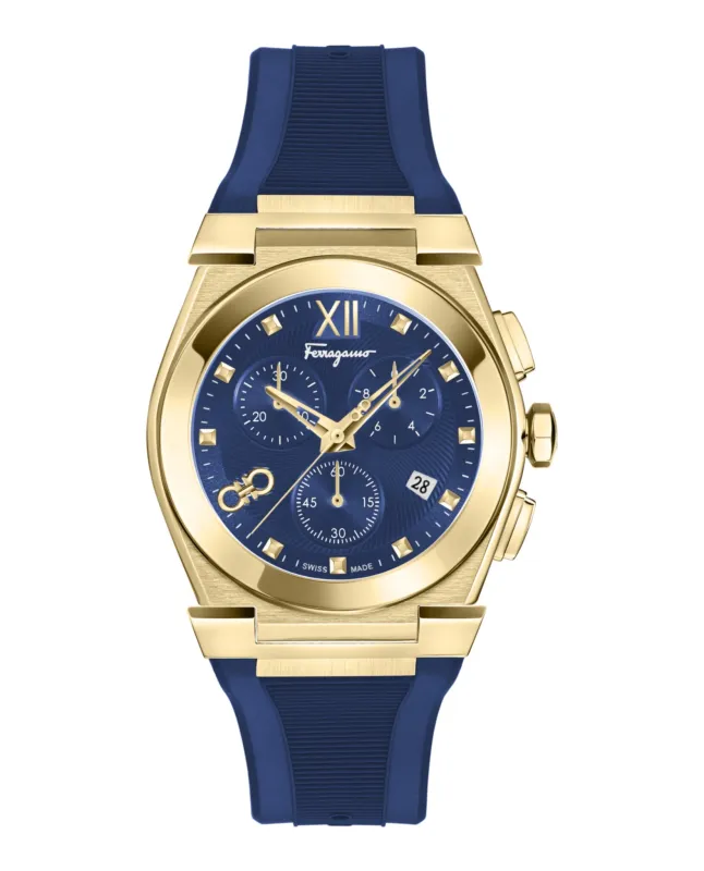 Ferragamo Vega Chrono Silicone Watch made by Salvatore Ferragamo