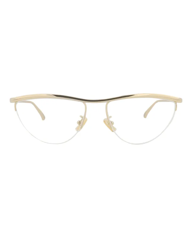 Bottega Veneta Cat Eye-Frame Metal Optical Frames made by Bottega Veneta