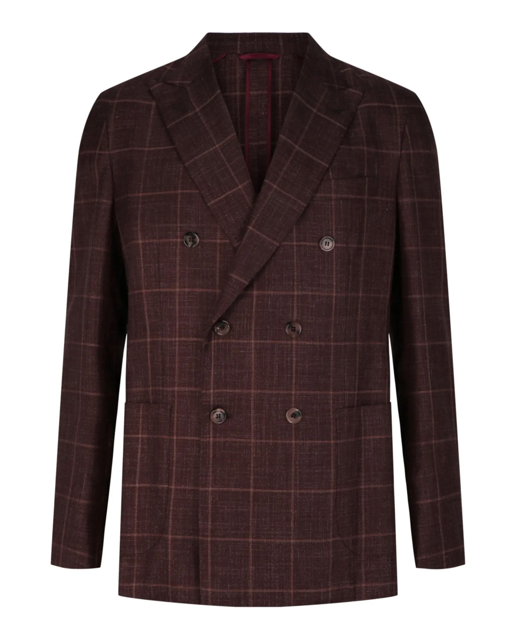Brioni Plaid Double-Breasted Blazer sold by Zulily