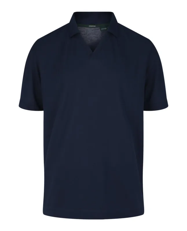 Slowear Zanone Open Collar Polo Shirt made by Slowear